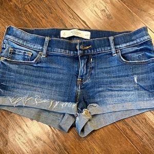 Denim short shorts